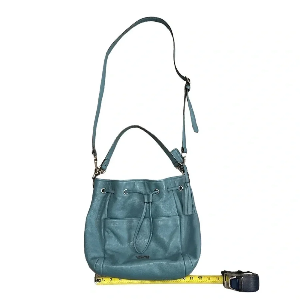 Coach Avery drawstring tote shoulder bag in blue NWOT